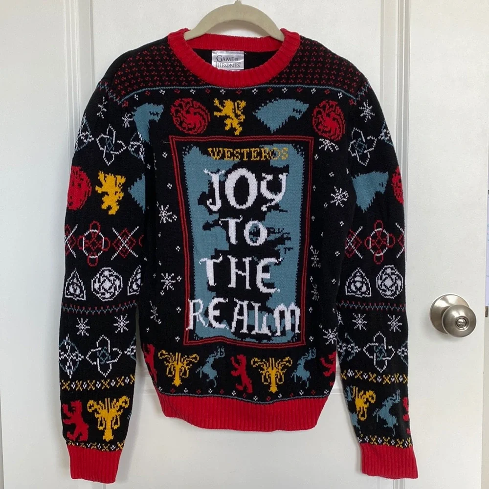 Game of Thrones Joy to the Realm Christmas Holiday Sweater - Picture 1 of 4